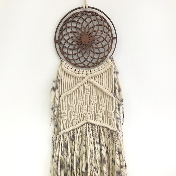 Macrame Wall Hanging Sacred Geometry Meditation - Picture 8 of 8